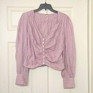 🌸Free People Tops | Free People Ruffle Blouse Lila | Color: Purple |💮